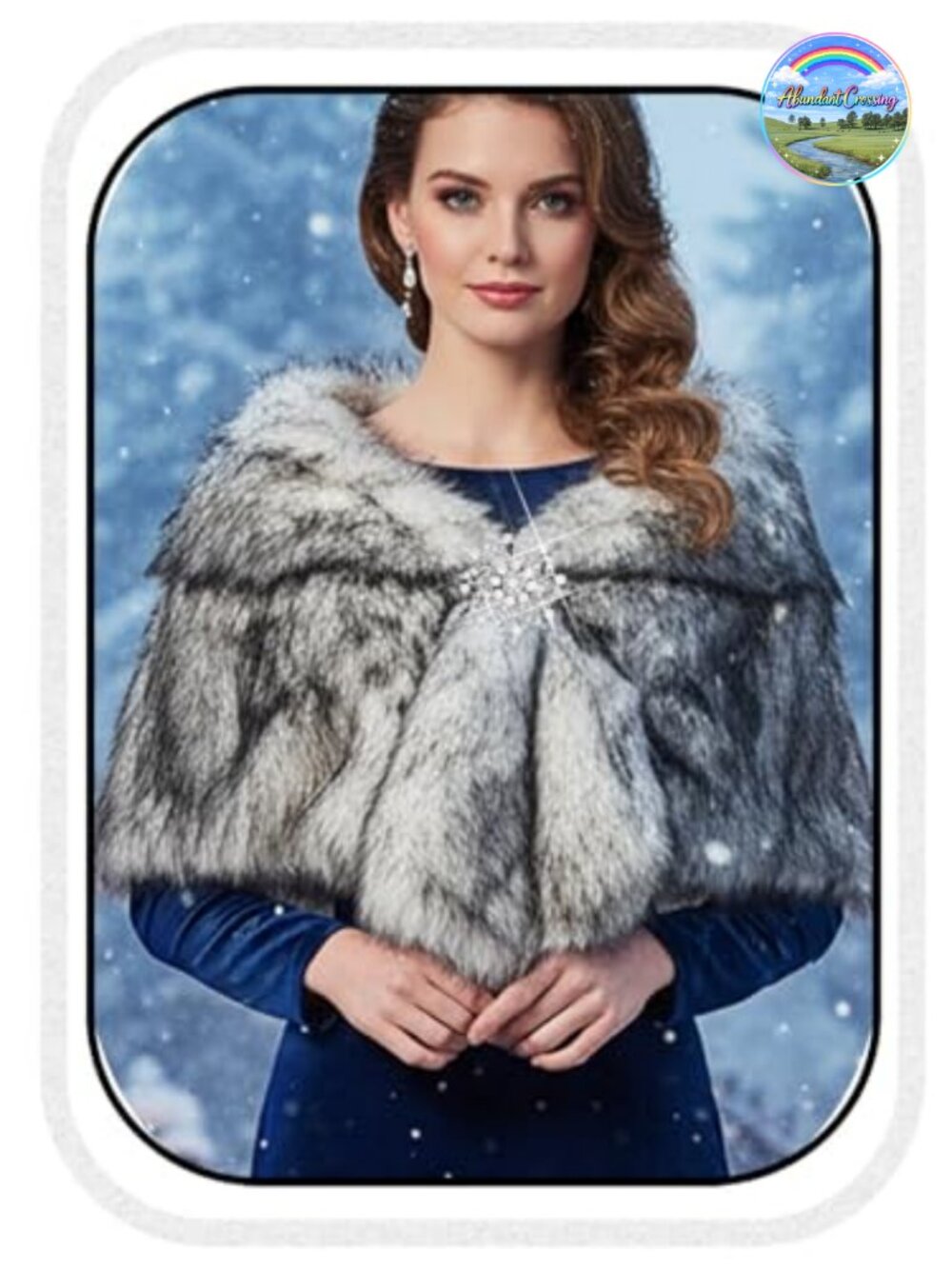 Faux Fur Shawl Wrap Stole Bridal Wedding Winter Sleeveless